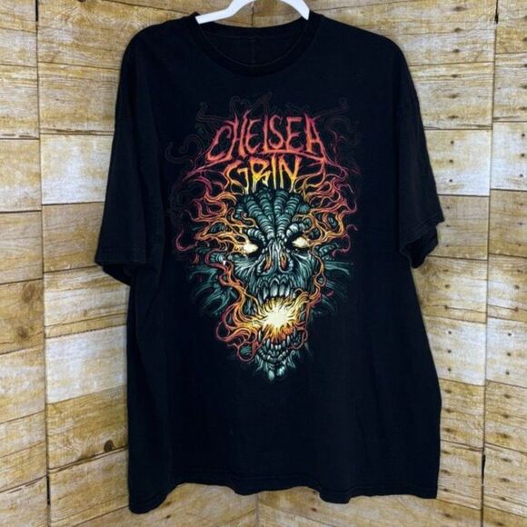 CHELSEA GRIN DEATHCORE/METAL CREWNECK COTTON BAND CONCERT T-SHIRT SZ. 3X - Picture 1 of 2